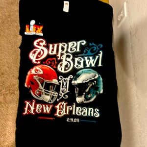 Super Bowl LIX Chiefs Eagles T-Shirt 2.9.25 2025 Unisex Small